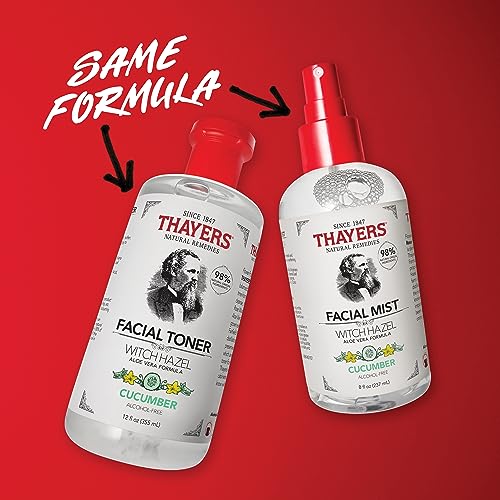 Thayers Witch Hazel Gentle Facial Mist Unscented Toner Lotion with Organic Aloe Vera