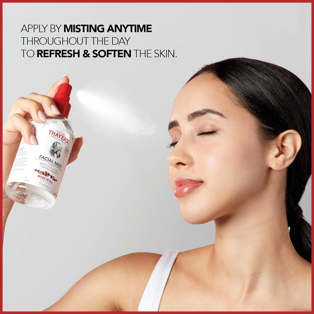 Thayers Witch Hazel Gentle Facial Mist Unscented Toner Lotion with Organic Aloe Vera