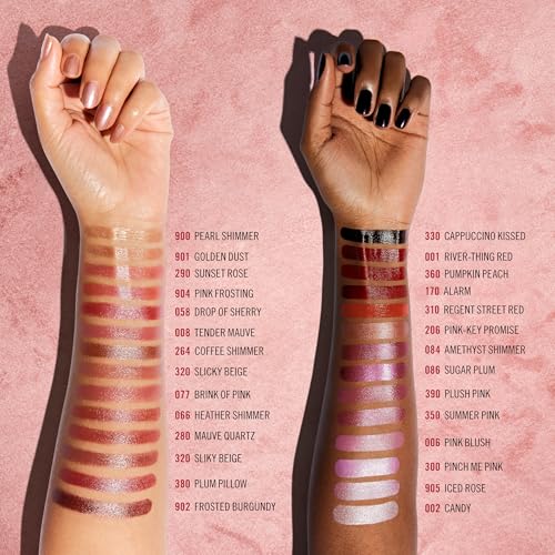 Rimmel Lasting Finish Lipstick 066 Heather Shimmer, Creamy Satin Finish, Long Lasting 8 HR Wear, Comfortable Formula, Rich Pigment