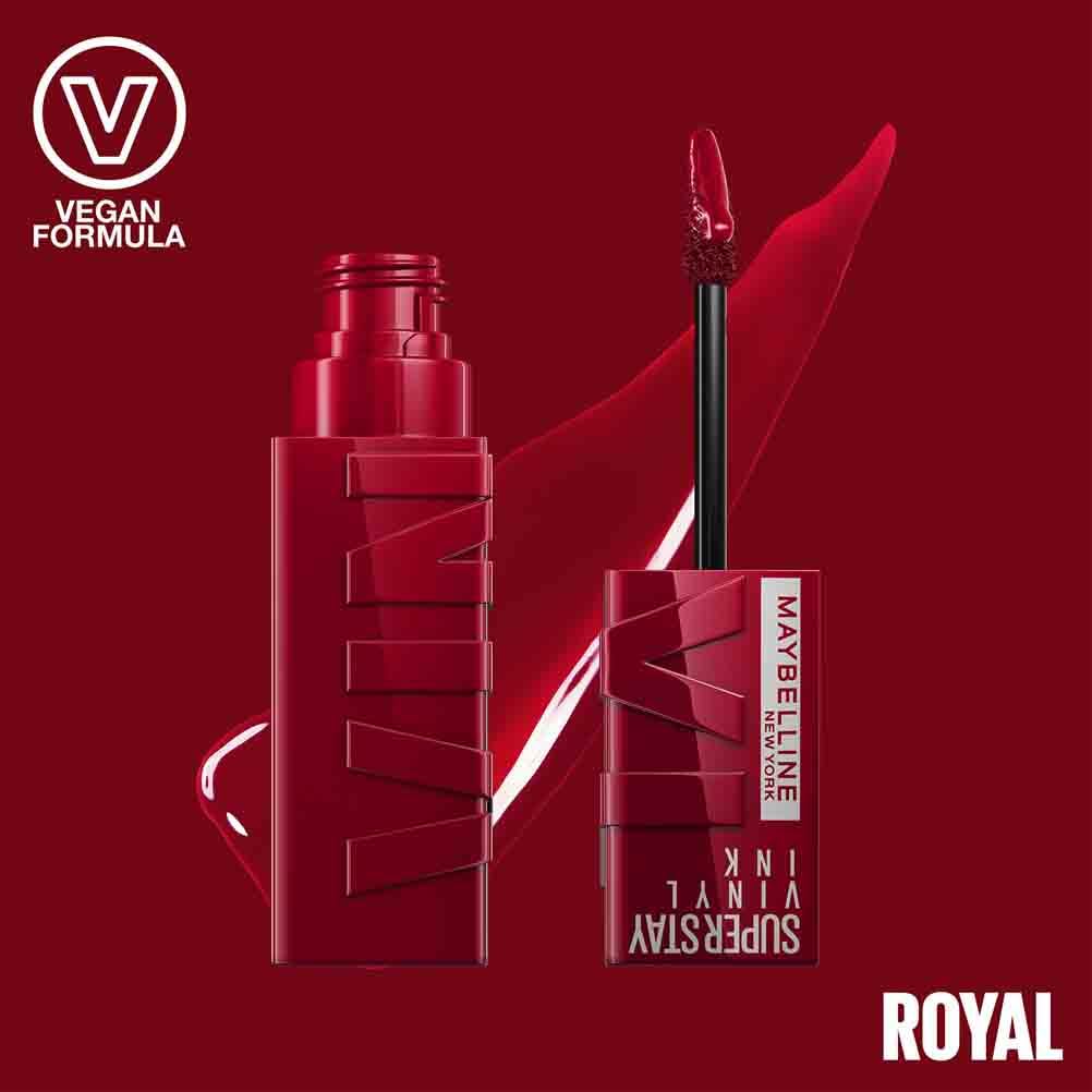 Maybelline New York flüssiger Lippenstift, Liquid Lipstick mit 16 Stunden Halt und glänzendem Finish, Super Stay Vinyl Ink
