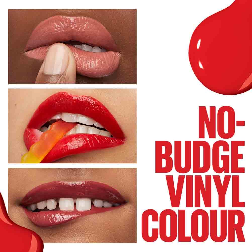 Maybelline New York flüssiger Lippenstift, Liquid Lipstick mit 16 Stunden Halt und glänzendem Finish, Super Stay Vinyl Ink
