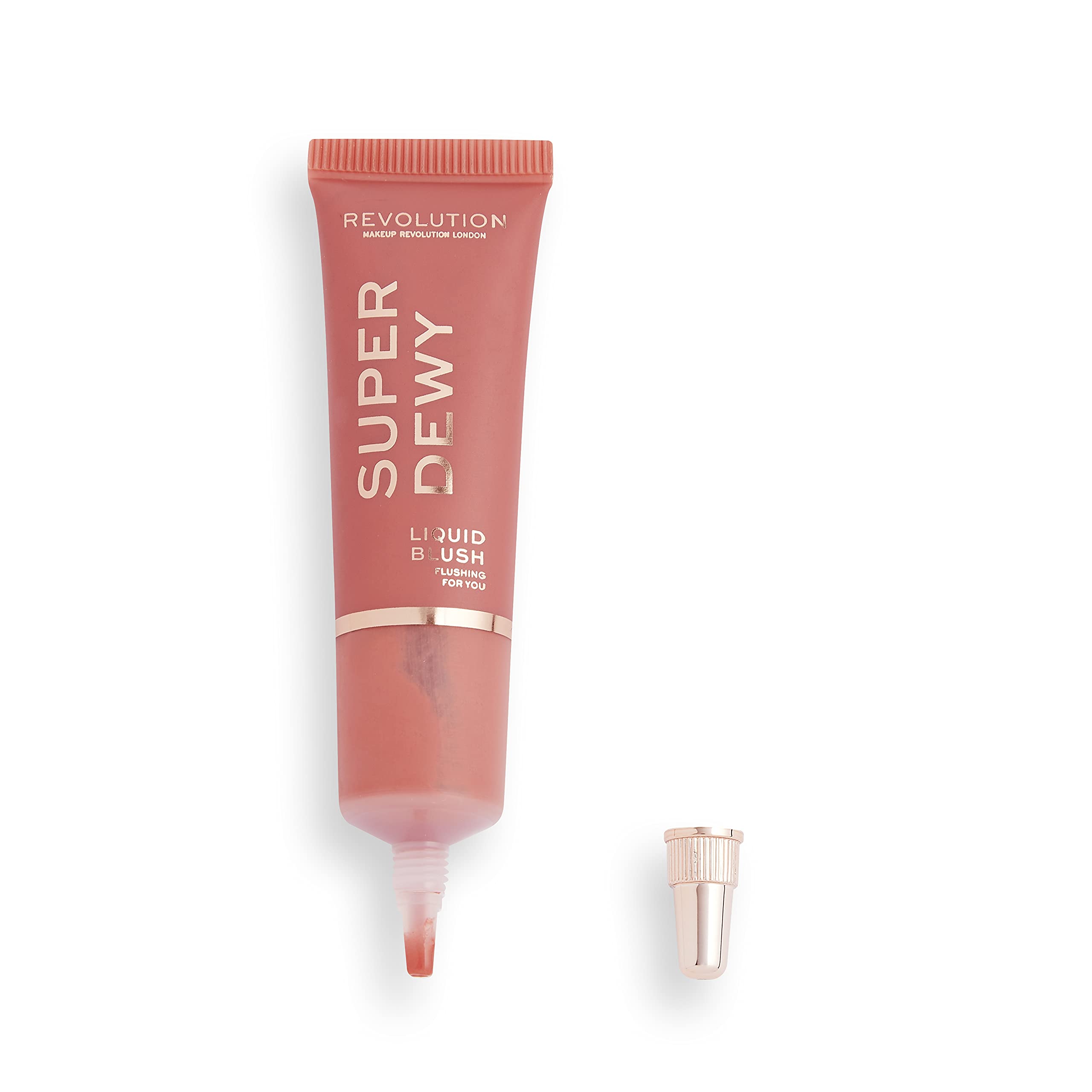 Makeup Revolution Superdewy Liquid Blusher, Highly Pigmented, Buildable Formula, You Had Me At First Blush, 15 ml