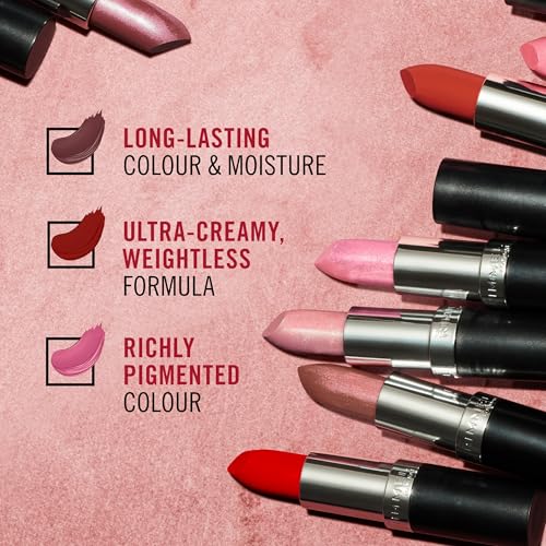 Rimmel Lasting Finish Lipstick 066 Heather Shimmer, Creamy Satin Finish, Long Lasting 8 HR Wear, Comfortable Formula, Rich Pigment