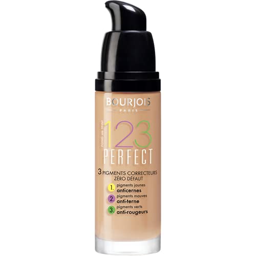 Bourjois 123 Perfect Medium Coverage Liquid Foundation 54 Beige, 30ml 363542