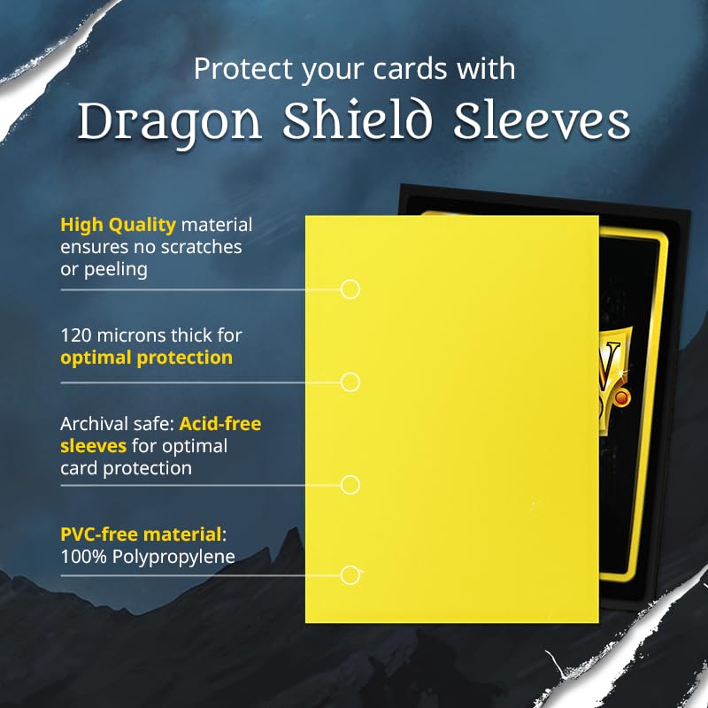 Dragon Shield | Standard Size Card Matte Sleeves | 100 CT - Smooth & Tough Premium TCG Sleeves | Compatible with Pokemon, Flesh & Blood, One Piece & Magic The Gathering